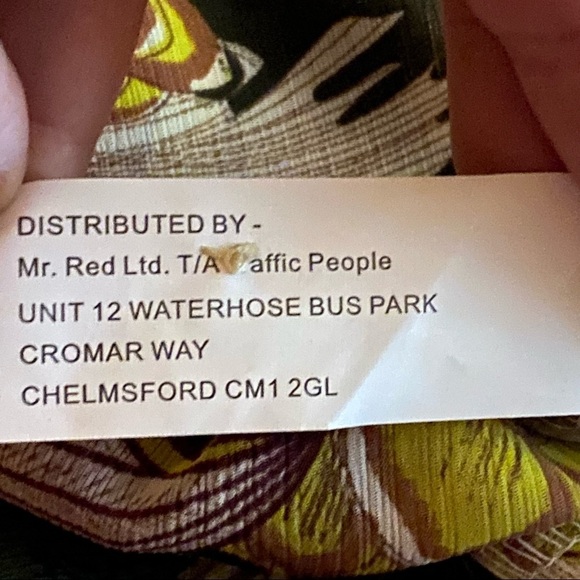 Traffic People semi sheer abstract floral blouse size small - Picture 8 of 9